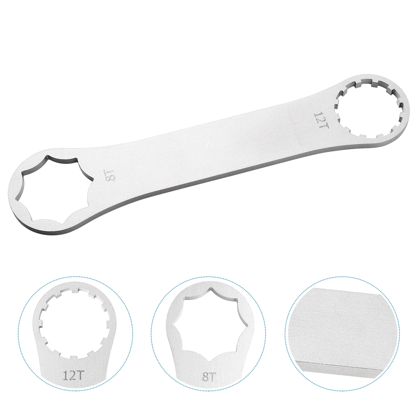 

8T 12T Front Fork Spanner Double Head Tool Bike Parts Remover Stainless Steel Cycling Wrench Mountain Bikes Trekking Camping