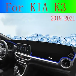 For KIA K3 2019 2020 2021 Car Dashboard Cover Avoid Light Mats Sun Shade Pad Carpets Protector Interior Accessories Styling