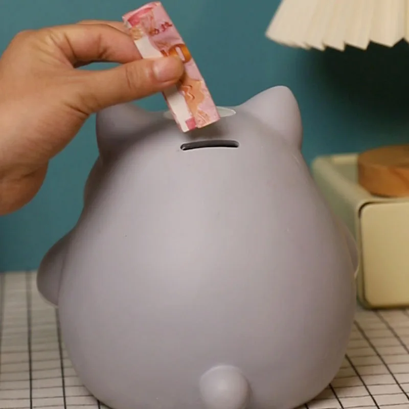 Kawaii Cat Money Boxes Family Storage Euro Coin Children Vintage Safe Luxury Piggy Bank Save Space Skarbonka Room Decorations