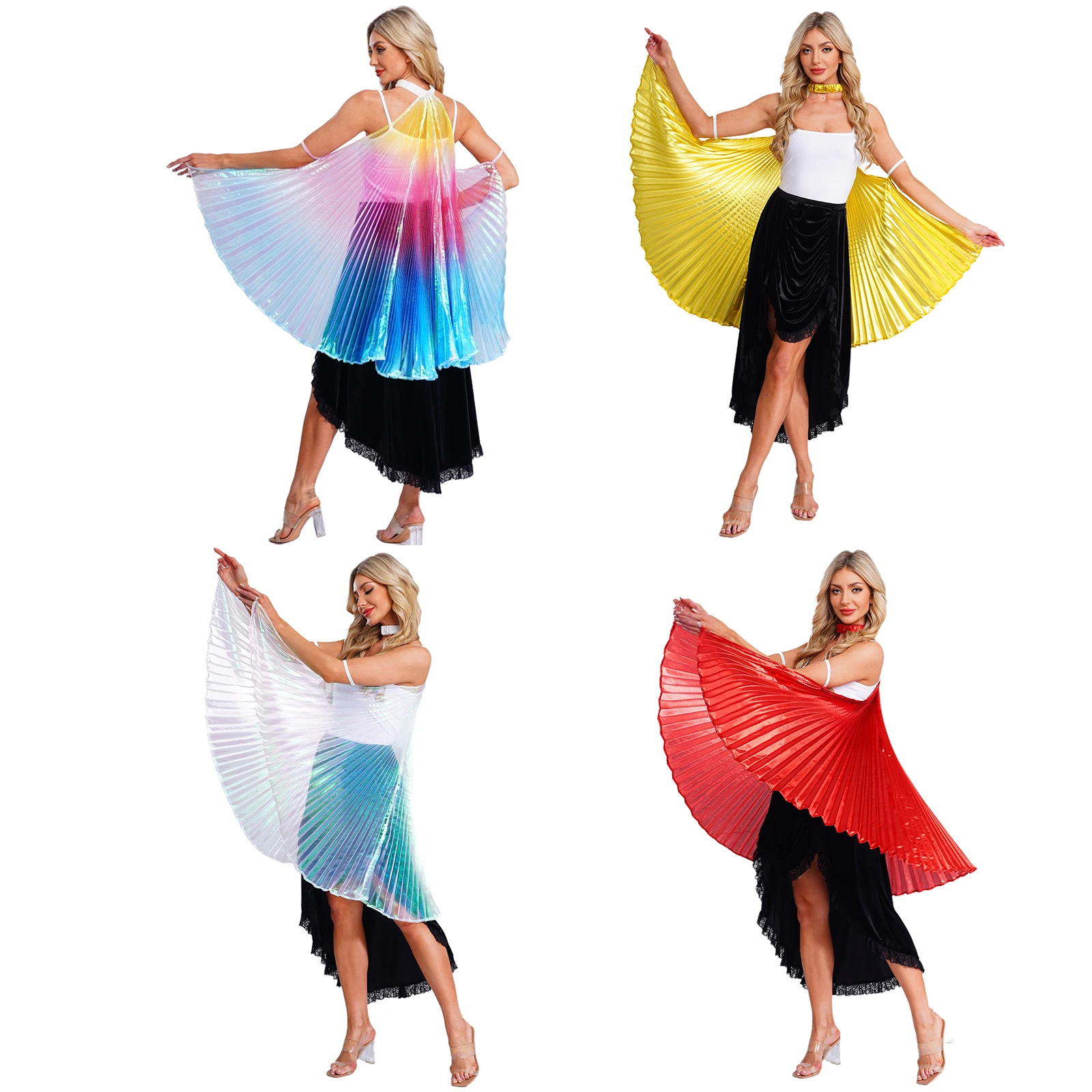 Fairy buikdansvleugels voor volwassen artiesten met volledige cirkelbeweging en lichtgewicht ontwerp, ideaal voor choreografie en recital