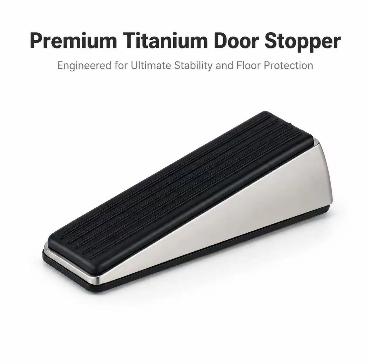 No-drill Windproof Door Stopper, Spring Door Wedge, Anti-collision Door Holder for Hotel & Solo Living, Door Propper Security De