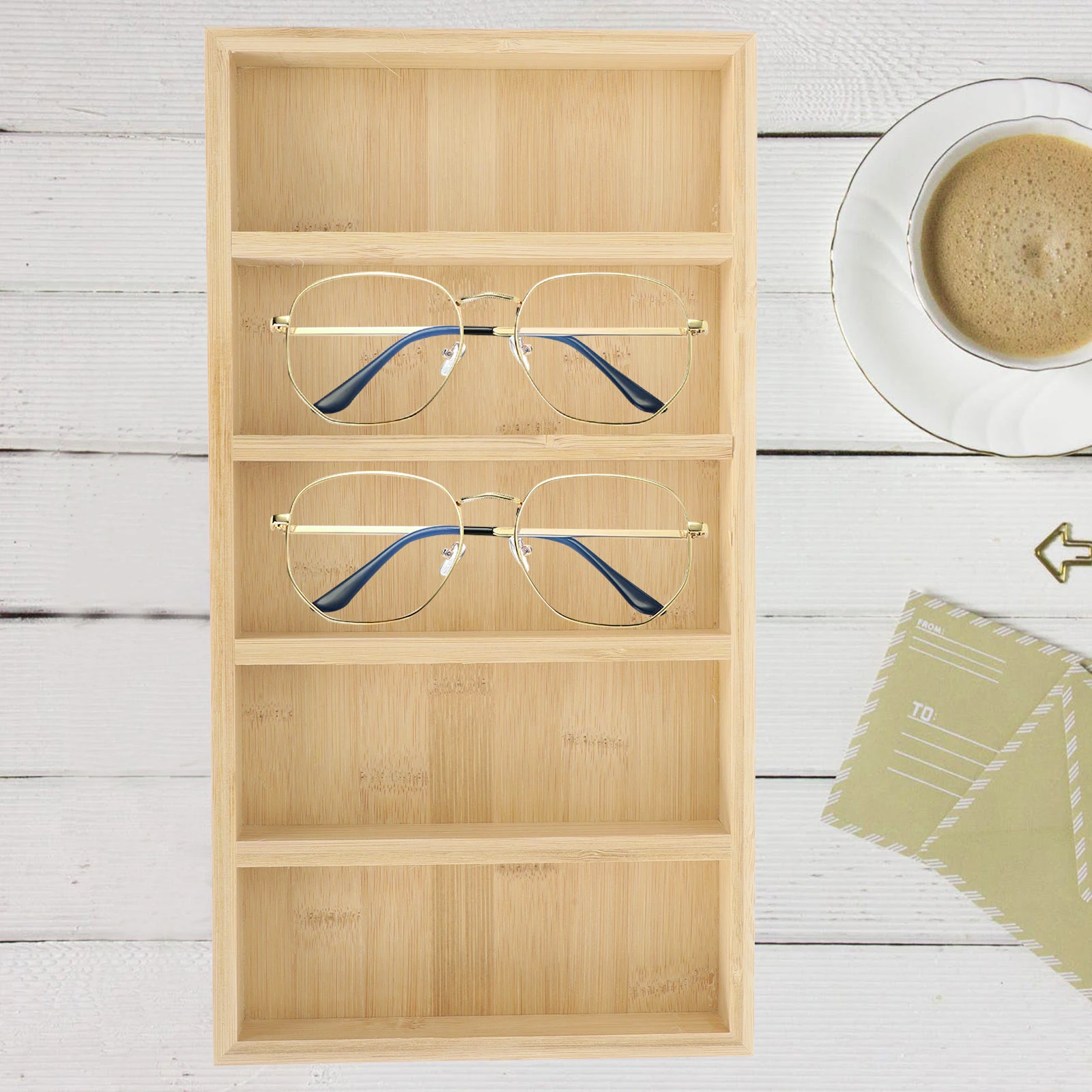 

Bamboo 4 Sunglass ganizer Storage Tray Sunglasses Holder Sunglasses Storage ganizer St Box Eyewear Retail Home Use
