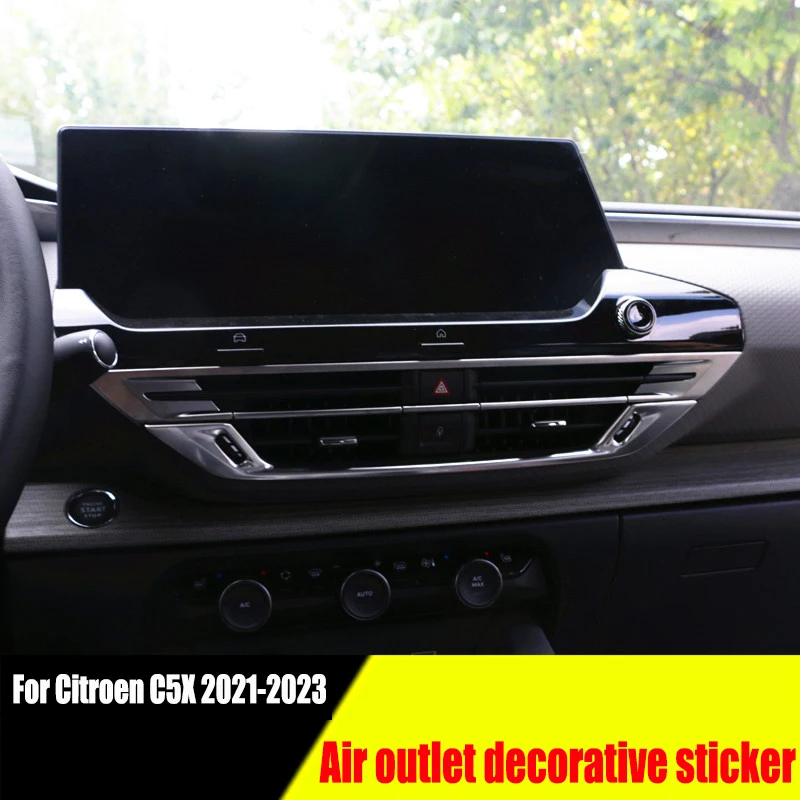 For Citroen C5X 2021 2022 2023 Special interior decoration strip for modifying the decorative frame of the air conditioning vent