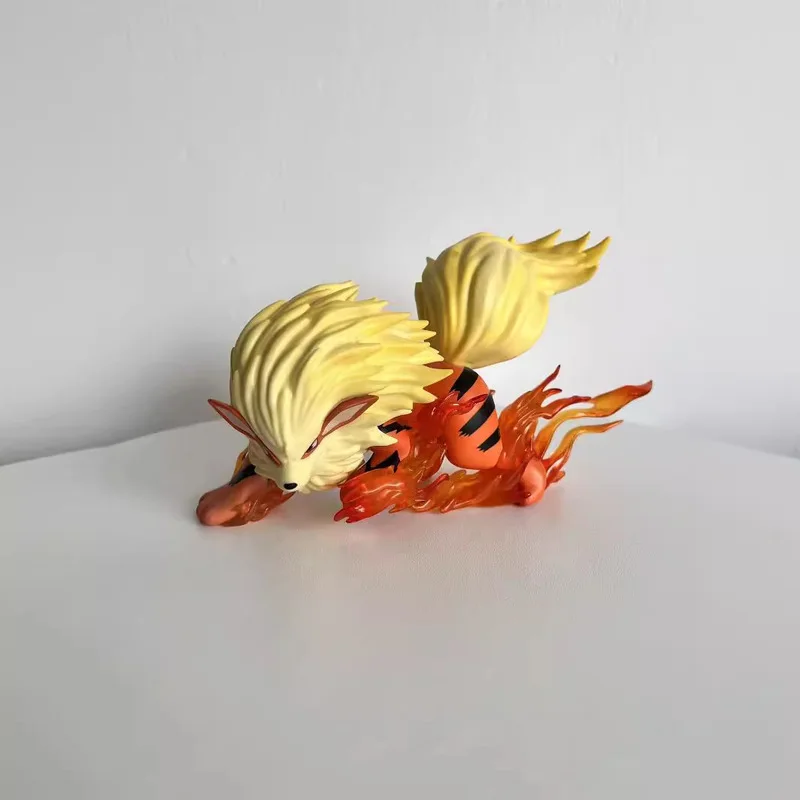 Arcanine Figures Poke Mon Anime Figure Mini 1:20 Scale Action Figure 9cm Pvc Statue Collection Orange Decoration Kids Toys Gift