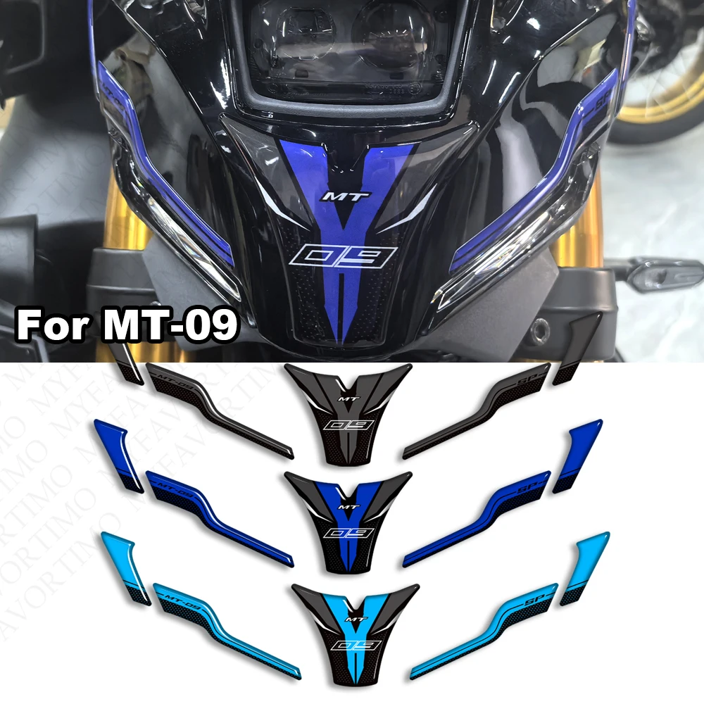 Мотоциклетная накладка на бак, ручки, наколенники, защита обтекателя, комплект наклеек на крыло для Yamaha MT-09 MT09 MT 09 SP 2024 2025