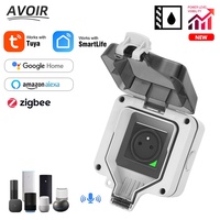 Avoir Zigbee Tuya IP66 Outdoor Waterproof Socket Timer Switch Wifi Smart FR Power Outlets With Usb Works With Alexa Google Home