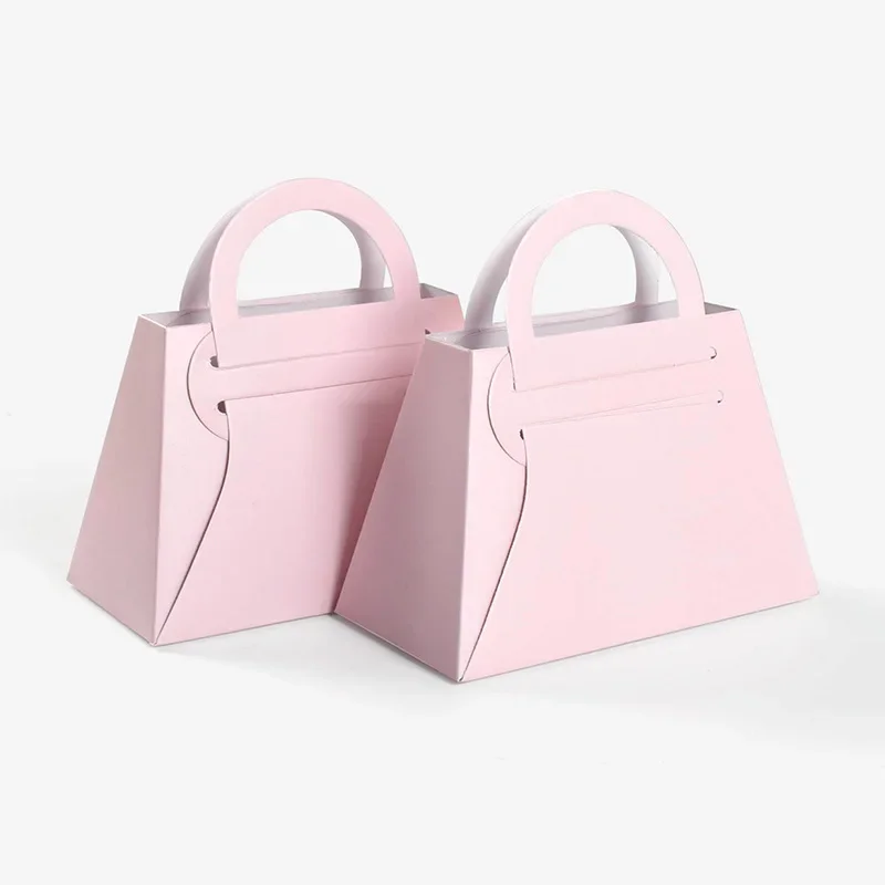 10/30/50pcs Paper Pink Wedding Candy Box Gift Bag DIY Folding Portable Bag Birthday Favors Party Supplies  Boxes for Wedding