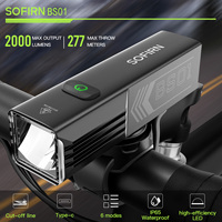Sofirn BS01 Bicycle Light IP65 Waterproof 2000LM Bike 5000mAh Battery Flashlight USB Charging Brightness Adjustment MTB Light