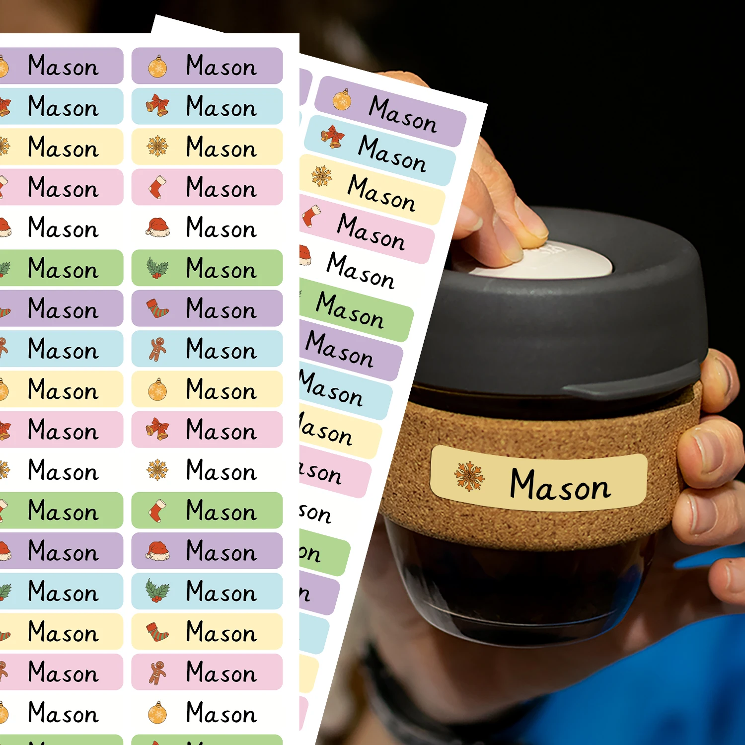 84/126pcs socks cartoon animals Personalized Bottom Stickers Customizable Tag Pencil Label Cup Stickers Perfect For School,Home