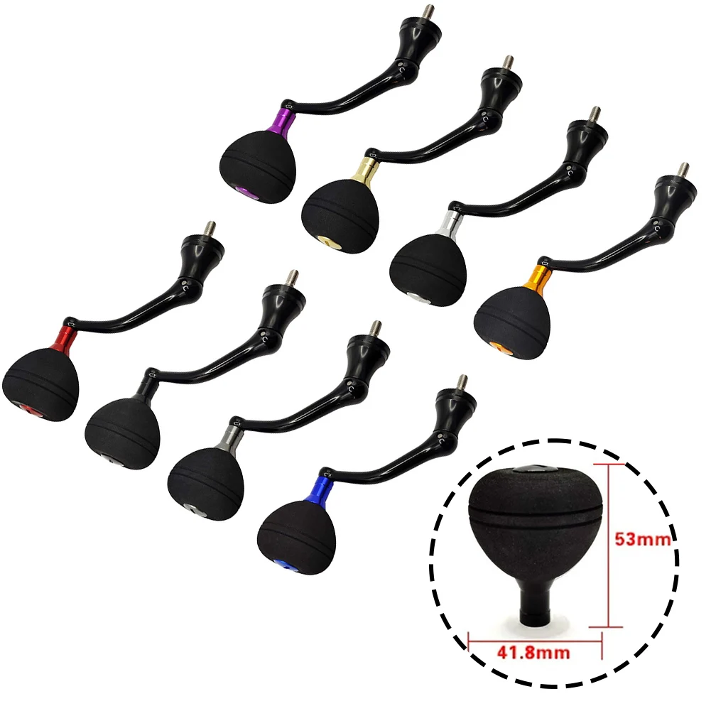 釣りリール改造用-シルバー-sw5000-sw6000-ハンドル-釣りリールパーツ-シングルアーム-折りたたみ式デザイン-よりしっかりとしたグリップ