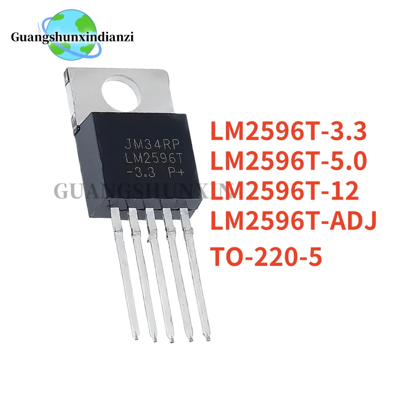 10PCS 100% 새로운 LM2596T LM2596T-3.3 LM2596T-5.0 LM2596T-12 LM2596T-ADJ TO-220 전압 조정기 칩 재고 있음