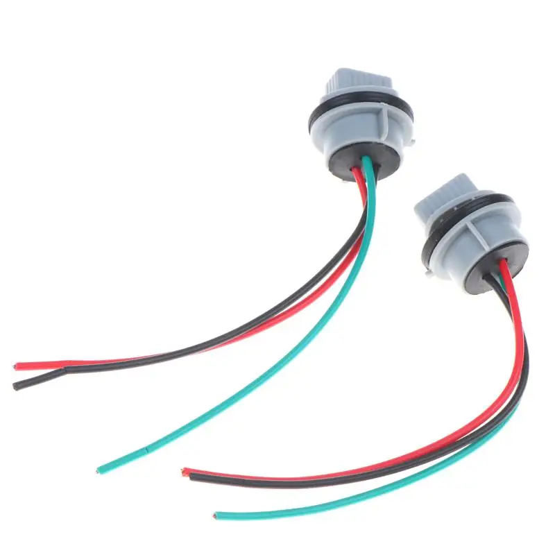 7443 T20 Car Brake Light Socket 2Pcs Waterproof Wiring Harness Plug for Auto Light System Repair