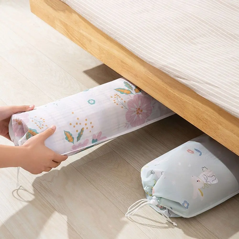 PEVA كول حصيرة حقيبة التخزين الغبار مقاوم للماء الخيزران حصيرة غطاء للطي مقاوم للرطوبة مستقيم حوض الخيزران حصيرة غطاء المنزلية #3