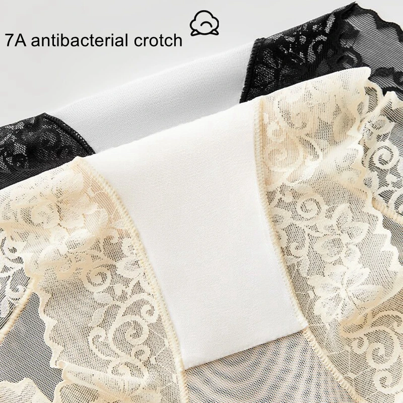 Vrouwen Sexy Kant Ondergoed Hoge Taille Vormgevende Antibacteriële Onderbroek Dunne Stijl Ijs Zijde Slipje Dame Heup Lift Panty Nieuw