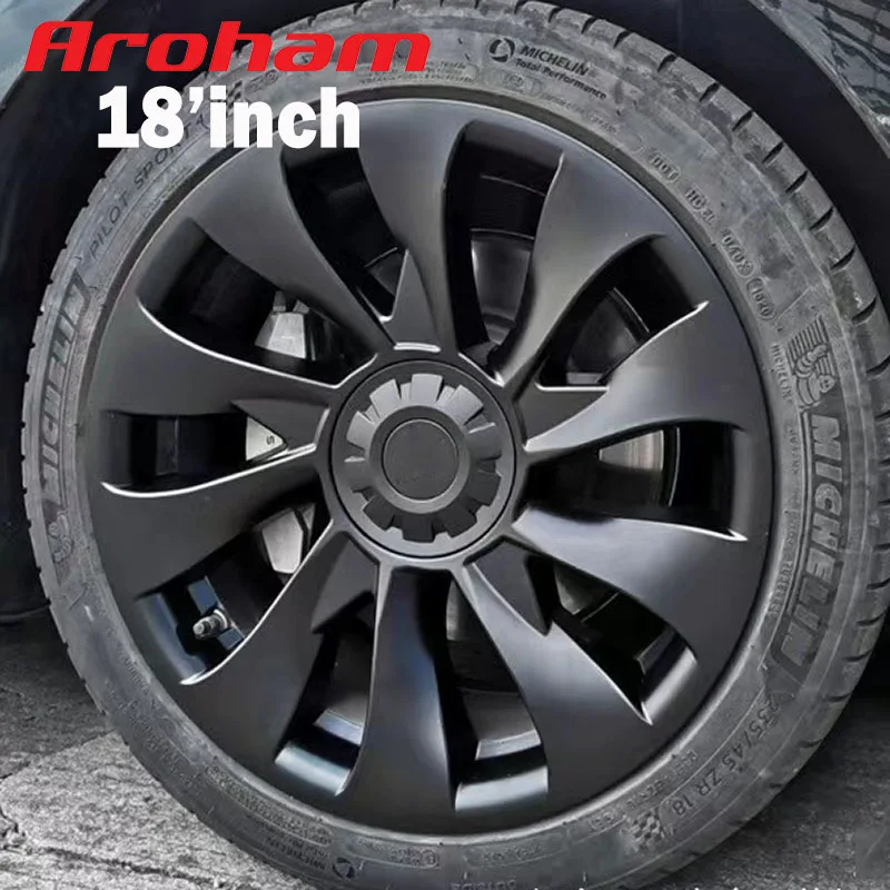 4PCS 18 Inch Wheel Cap Automobile Hubcap Wheel Cover For Tesla Model 3 2020 2021 2022 Wheel Cap Original Car Replacement Hubcap