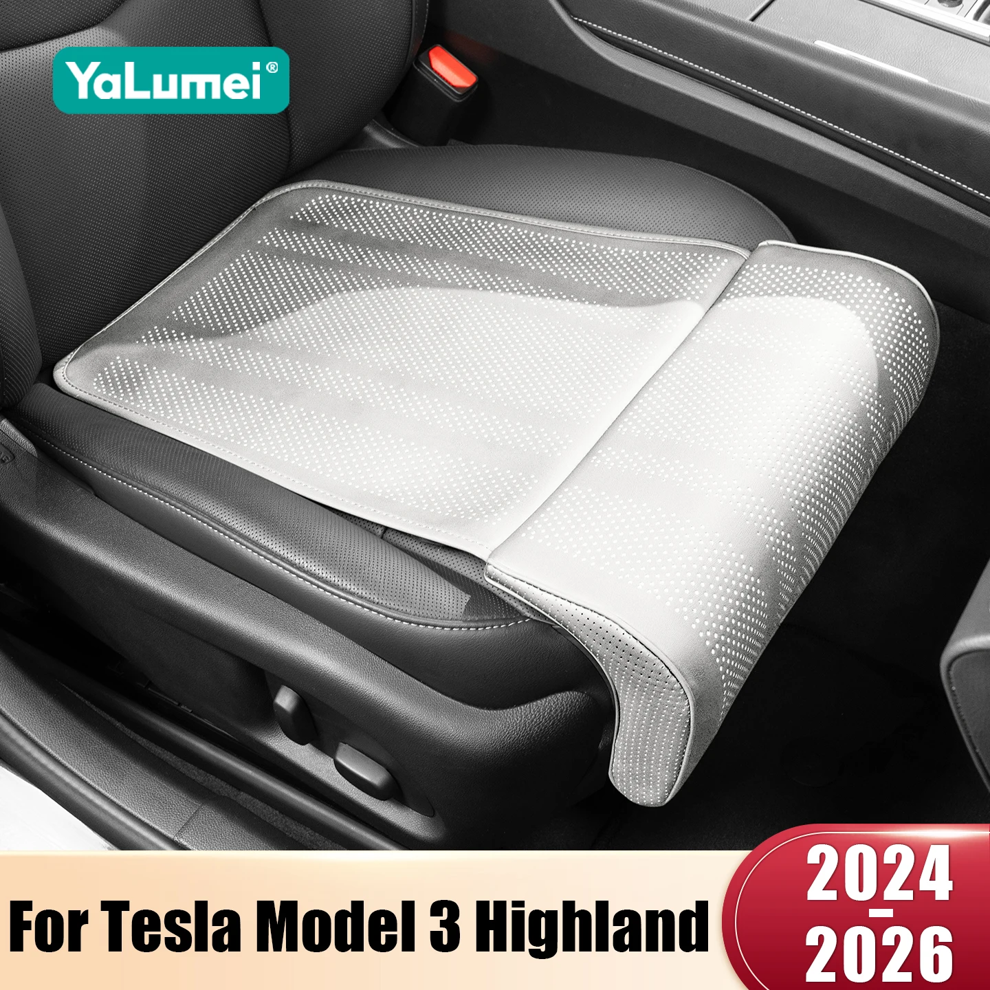 For Tesla Model 3/ New Model 3 Highland 2024 2025 2026 Car Seat Leg Support Extension Mat Cushion Driver Leg Rest Breathable Pad