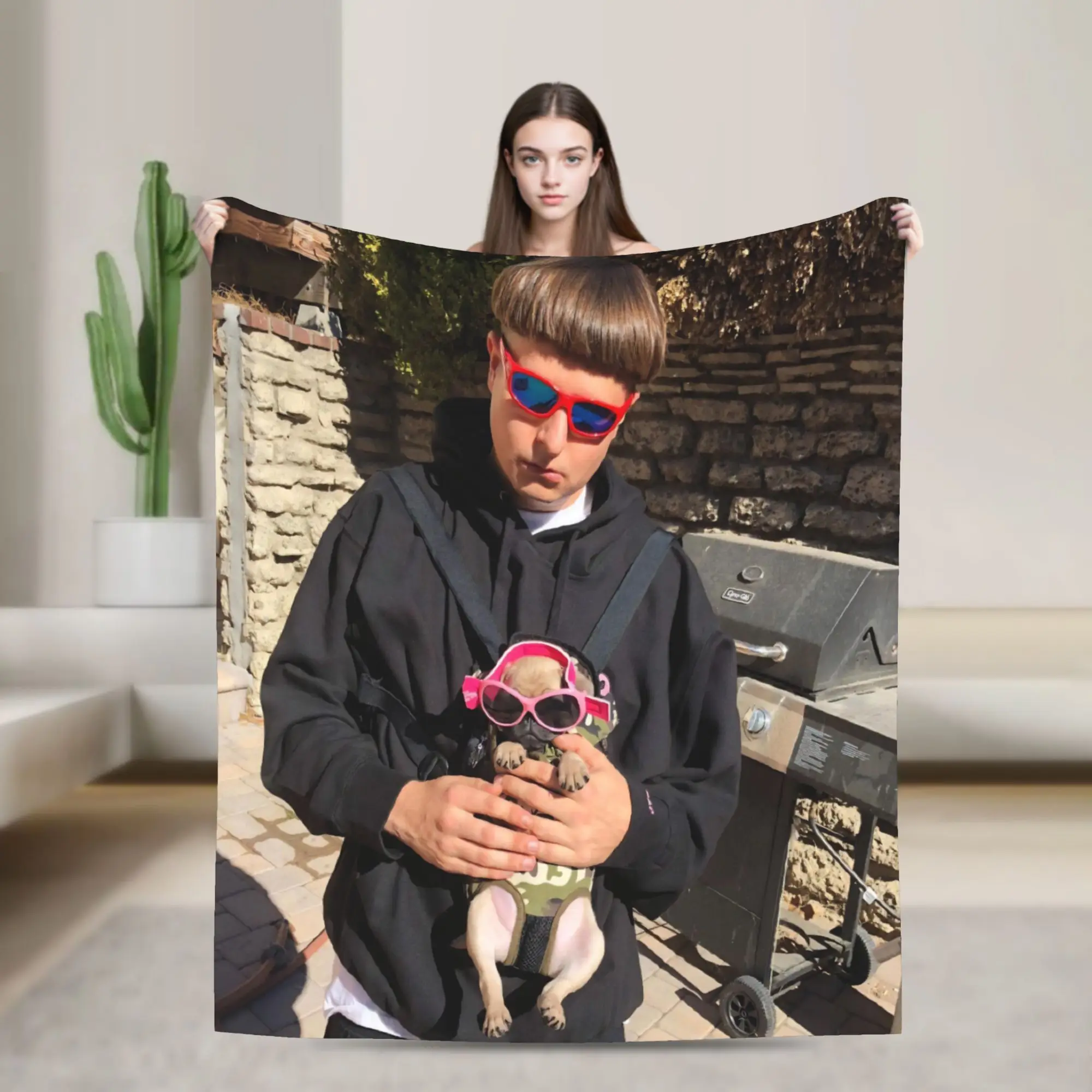 RIP Oliver Tree 1993-2026 Throw Blanket for Couch  Fuzzy Soft Plush Blanket 50x60 Inches Multiple Sizes Bedspread