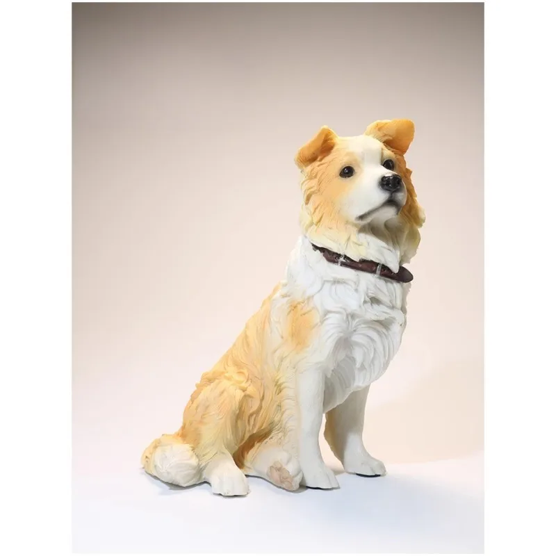 1/6 Bilancia Border Collie Simulazione Girocollo Modello Animale In Resina Hobby Figure per Auto Ornamento Artigianato Articolo Scena Puntelli