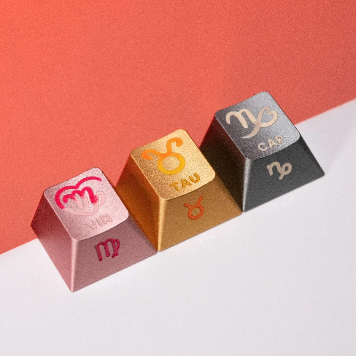 

IHIH Metal Keycap 1U Costom Aluminum Alloy The Twelve Zodiac Signs Personalized Key Caps Mechanical Keyboard Gaming Accessories