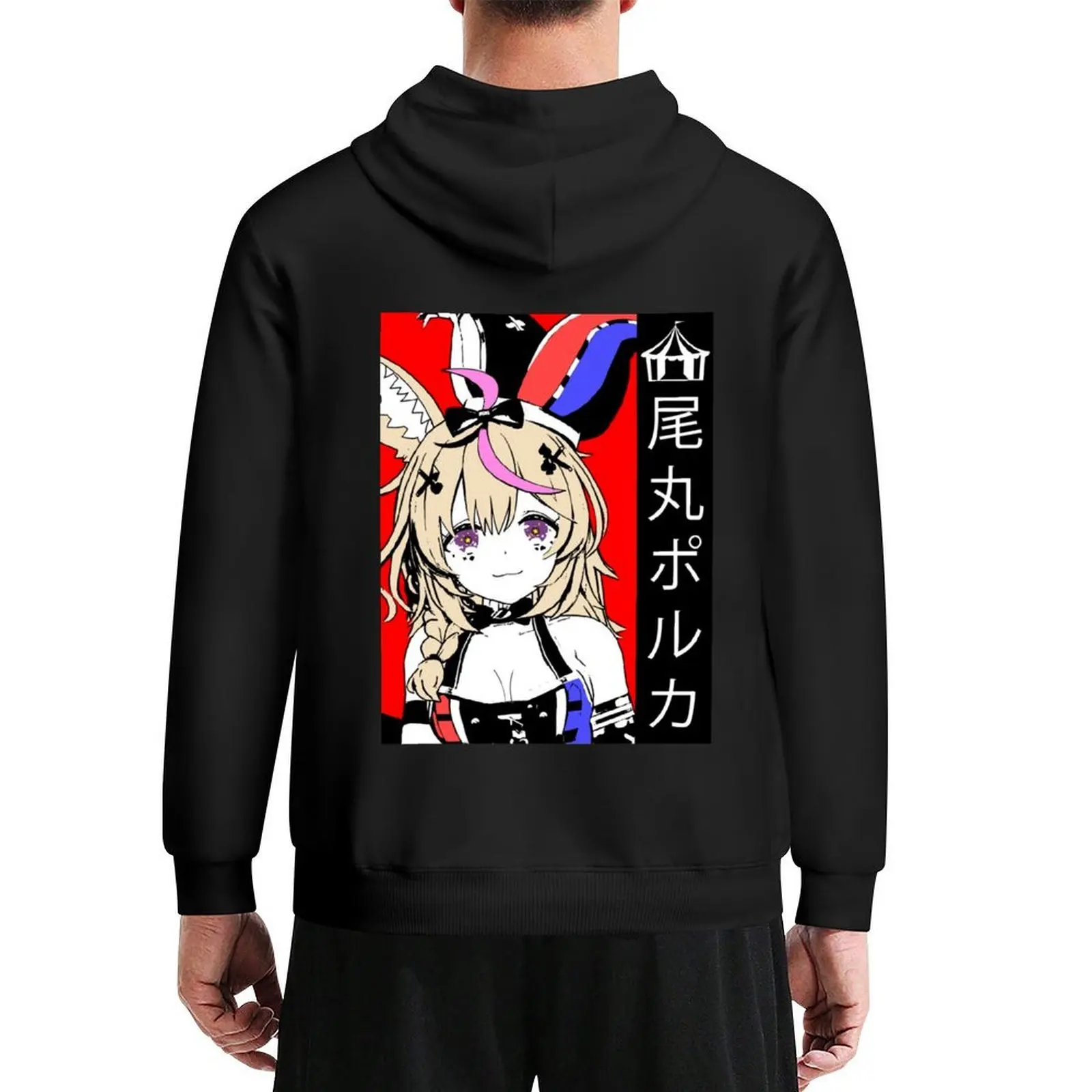 

Hololive Omaru Polka Hoodie men's coat mens clothes anime clothing graphic t shirts men graphic hoodies