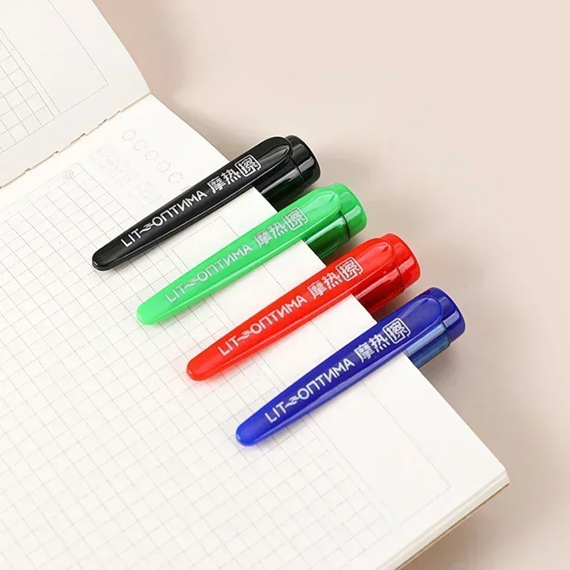 Stylos gel effaçables créatifs, 0.5mm, encre noire, rouge, bleue, verte, pour étudiants, écriture, peinture, école, Kawaii, fournitures de papeterie, 4 pièces/ensemble