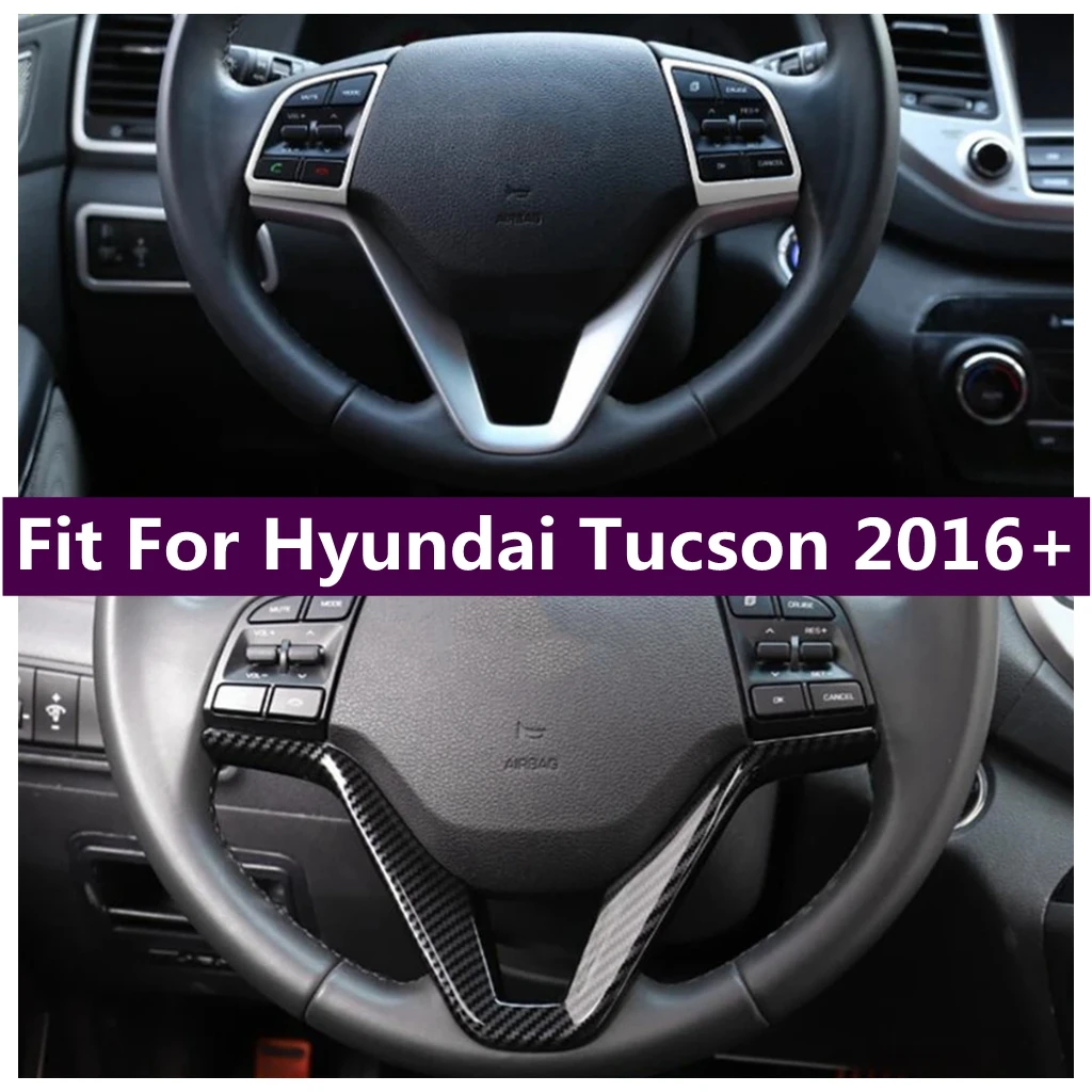 

Автомобильная Декоративная полоса на руль для Hyundai Tucson 2016-2020, Красное/углеродное волокно