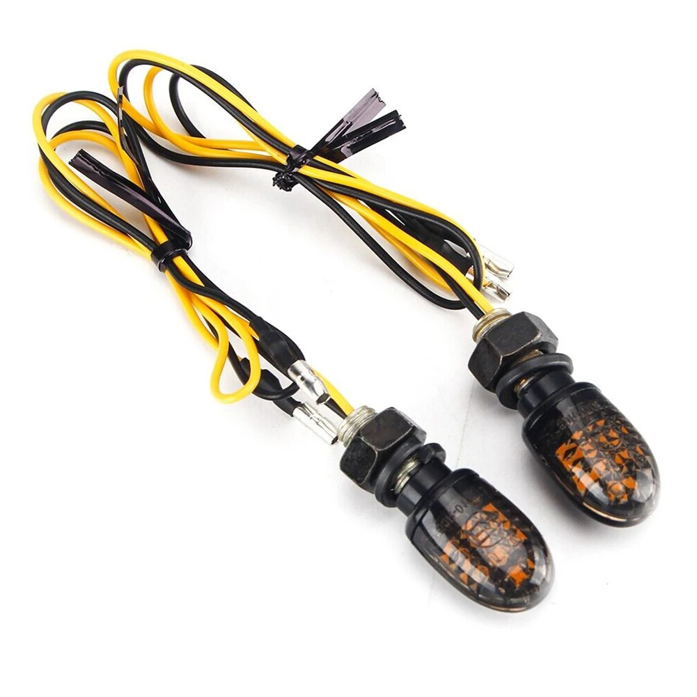 

Indicator Lamp Turn Signal Light LED Motorcycle Pair Parts Plastic Replacement 2pcs Accessories Amber Two Wire