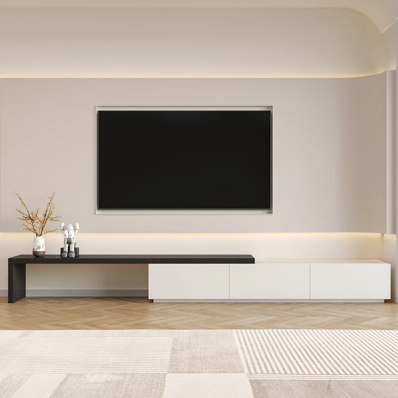 

Minimalist Aesthetic Tv Stand Luxury Retractable Living Room Glamour Tv Stand With Drawers Premium Mueble Salón Tv Furniture