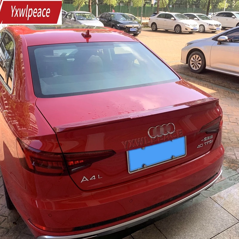 

Спойлер для Audi A4 B9, 2017, 2018, 2019, высококачественный Неокрашенный спойлер из АБС-пластика на задний багажник, автомобильные аксессуары