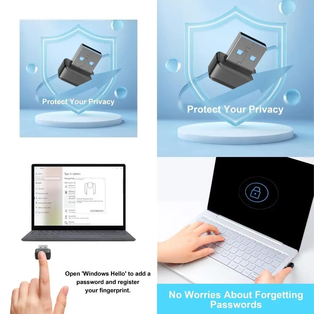 

31BA Lightweight USB Fingerprint Key Reader Small and User friendly Design USB Reader