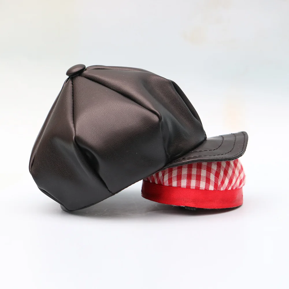 الجديد الساخن بيع قبعة جلدية سوداء Zsiga مثمنة قبعة الملابس والاكسسوارات شخصية الموضة بسيطة كل مباراة قبعة