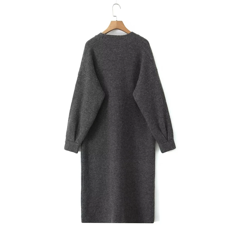 KEYANKETIAN 2024 Autumn/Winter New Women Thick Knit Cardigans Leisure style V-Neck Single Breasted Loose Warm Long Sweater Coat