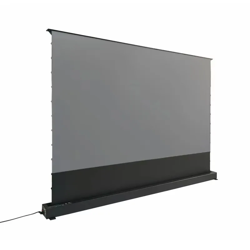 

72 - 120" Electric ALR/CLR Rollable Floor Rising Projector Screen Ambient Light Rejecting 3D/4K for Ultra Short Throw Projectors