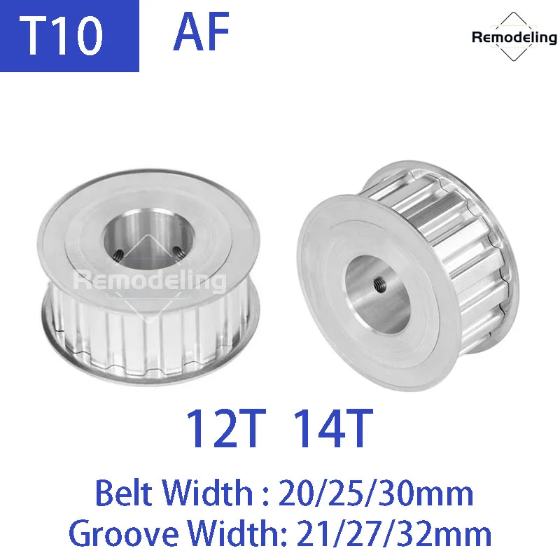 

1pcs T10 AF Timing Pulley Aluminum Alloy12T 14T Teeth Synchronous Wheel Belt Width 20/25/30mm Bore 8mm-28mm Pitch 10mm