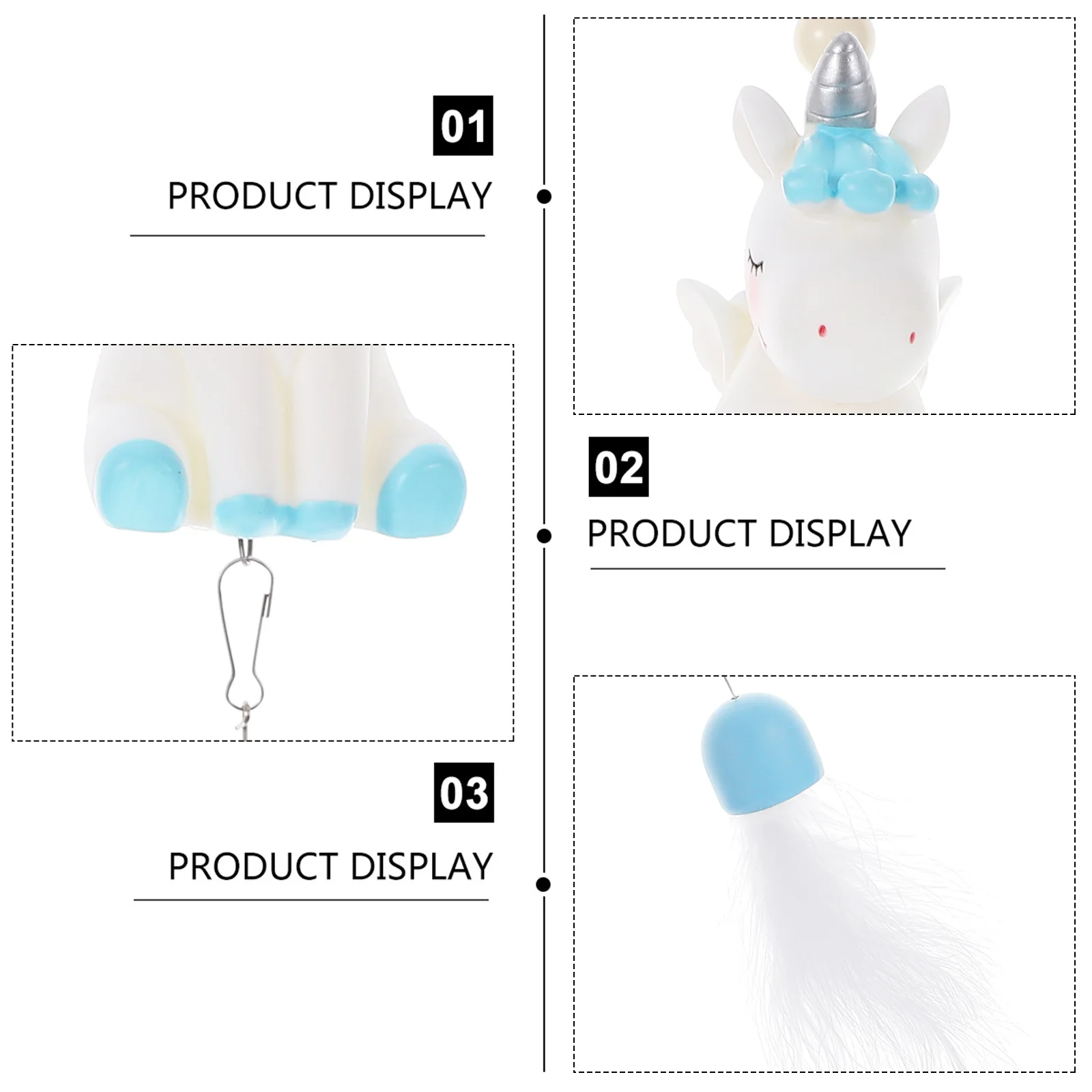 

2Pcs Unicorn Wind Chimes Premium Iron Glass Material Delicate Hanging Decor for Living Room Bedroom Yard Window Home Decoration