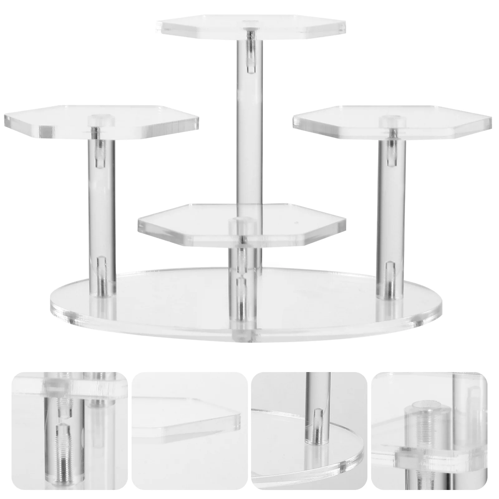  Transparent Ladder Display Rack Vendor Acrylic Racks for Models Riser Stand Desktop Nail Polish