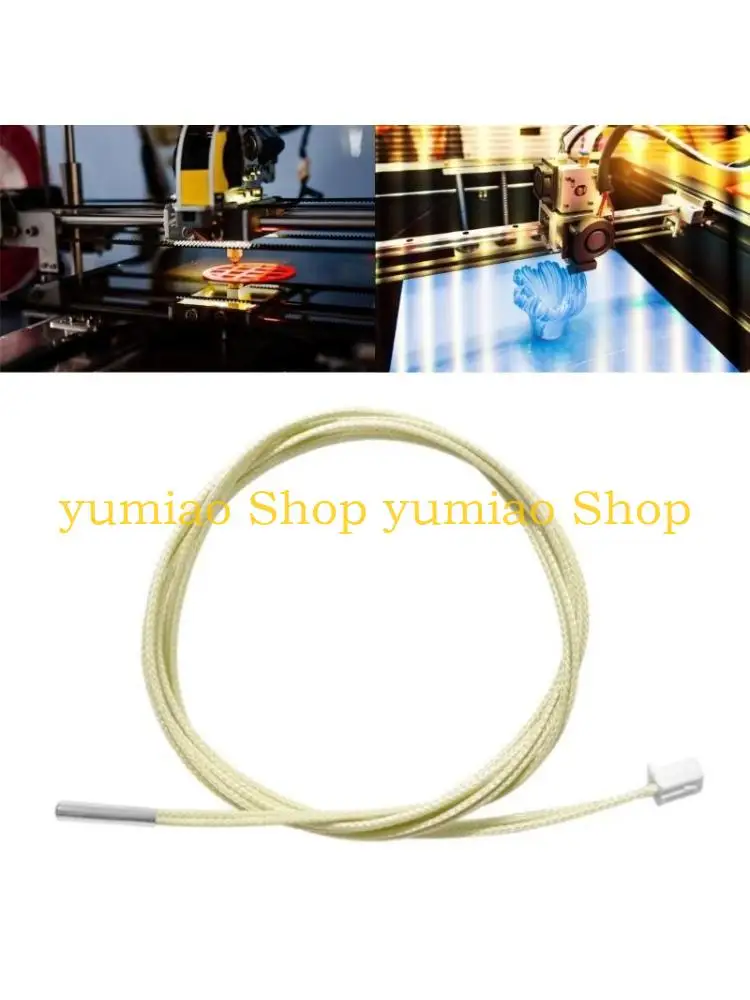 

587B PT1000 Heat Resistant Thermistor, 3x15mm 400℃ Temperature Thermal Resistor for Stable 3D Printing