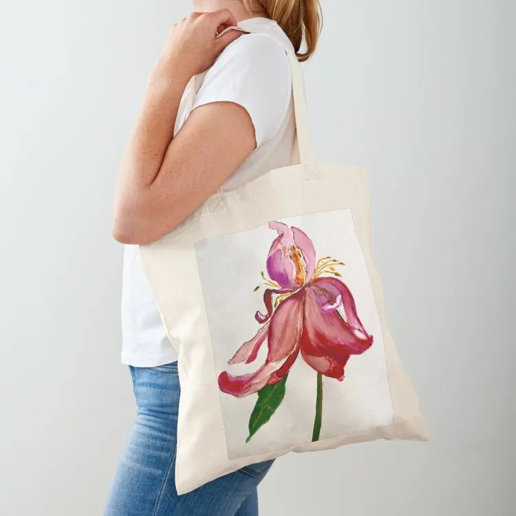 Pink delicate Iris Tote Bag bag for beach hand bag Cloth bags Reusable bags