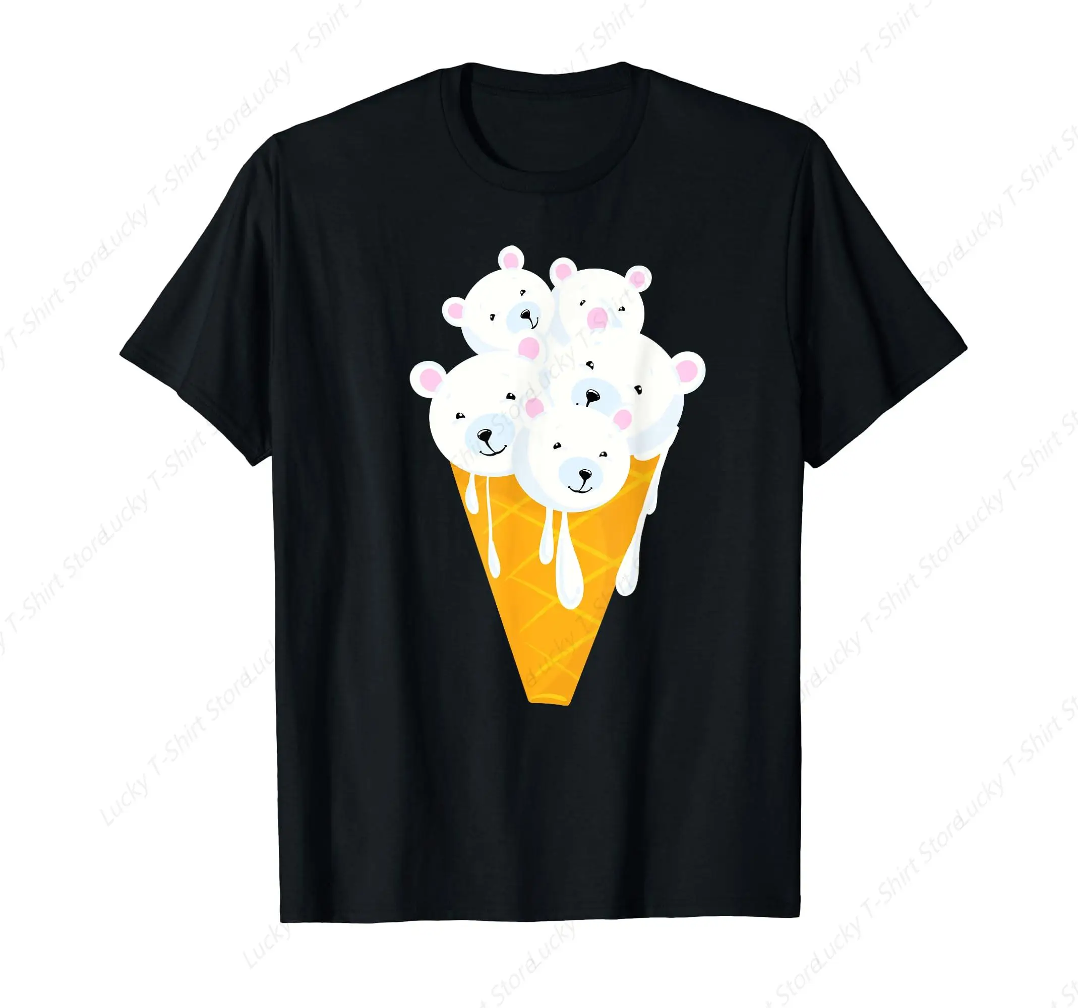 Cute Polar Bear Ice Cream | Funny Frozen Dessert Lover Gift T-Shirt