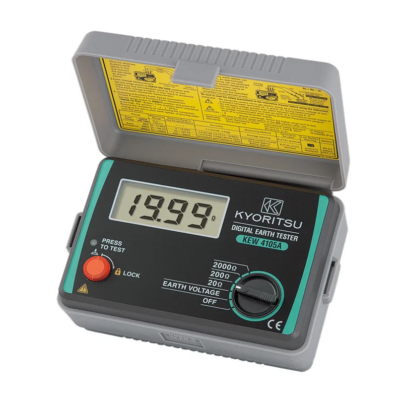 Kyoritsu KEW 4105A Ground Resistance Tester, Digital,