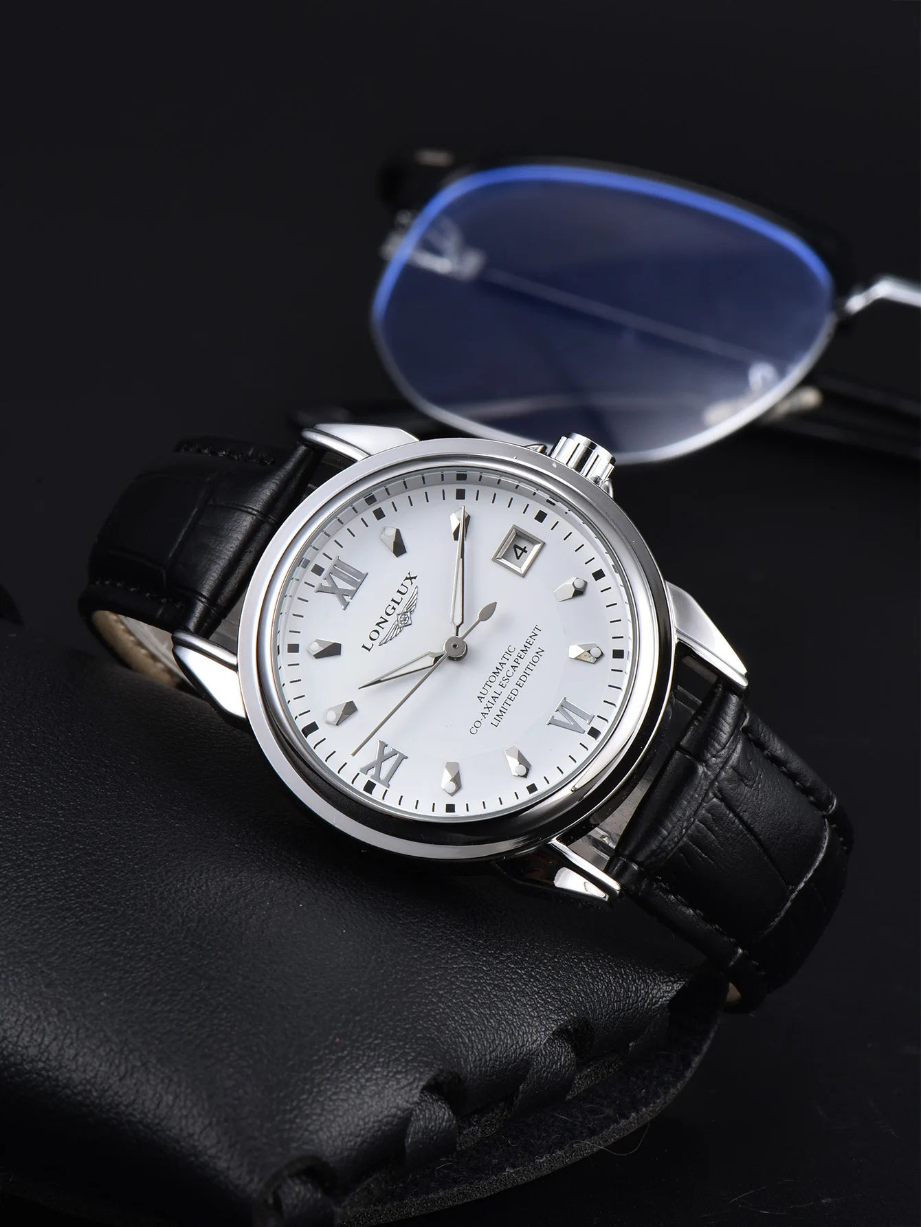 Men's Automatic Watch, Simple Mechanical Leather Timepiece