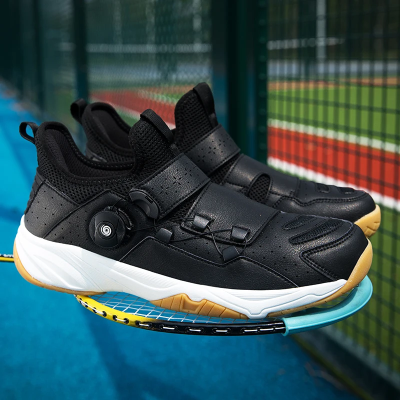 Professional badminton shoes, anti-skid and wear-resistant tennis shoes, breathable and super light lovers, rubber soled sneaker