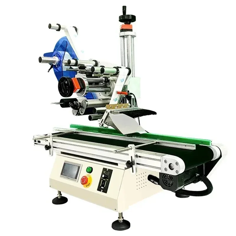 peiqiDesktop Pouch Bags Labeling Machine Automatic Ziplock Stand-up Bag Flat Suace Pouch Applicator with Paging Machine