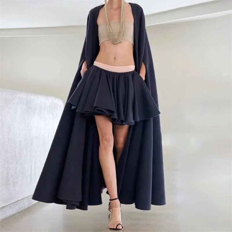 

Женская юбка. Новая облегающая мини-юбка с низкой посадкой на осень 2021. Короткая юбка из смеси шерсти. Повседневная женская полуюбка. Плиссированная юбка.