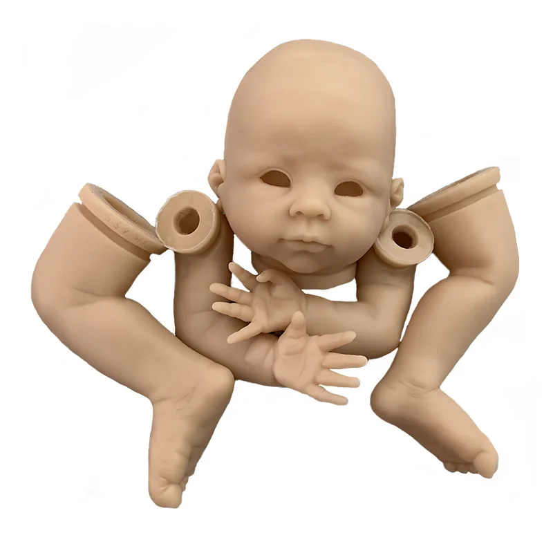 50cm Unpainted Reborn Doll Kits Unassembled Open Eyes DIY Blank Parts Handmade Kit Bebe Reborn Sin Pintar