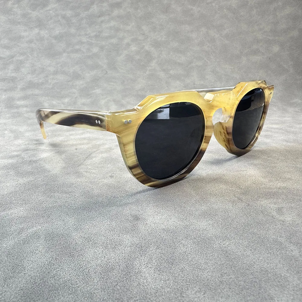 

Sunglasses Men Oversize Vintage Claasic Retro Glasses Handmade Natural Horn Man Sunglass Luxury Polarized Unique Eyeglasses