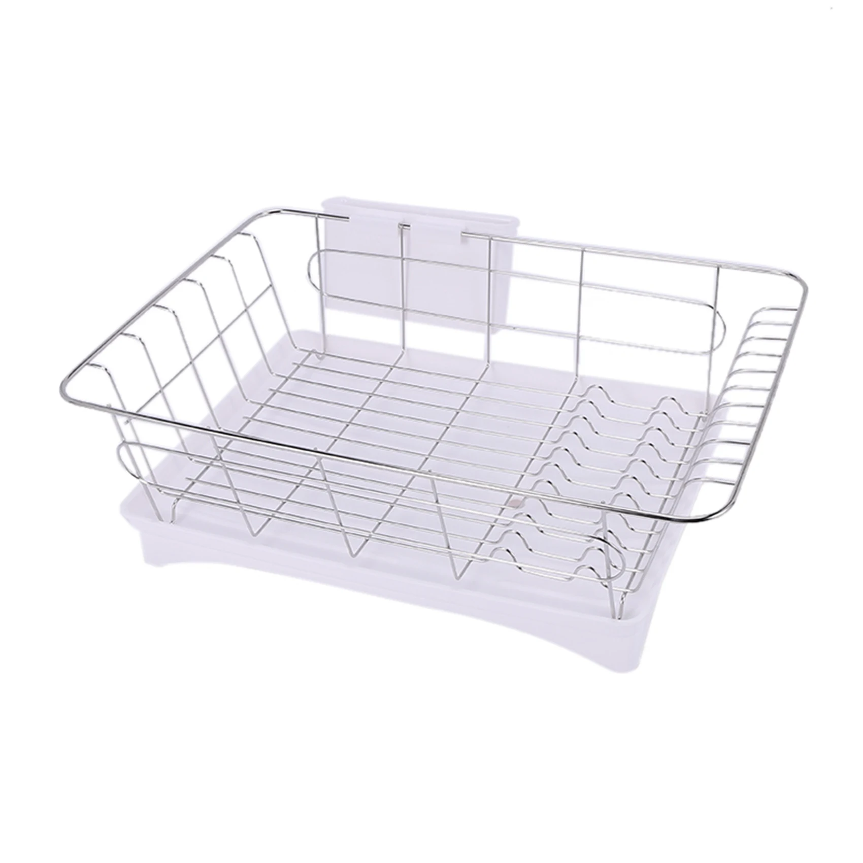 Stainless Steel Dish Drainer Drying Rack With 3-Piece Set Removable Rust