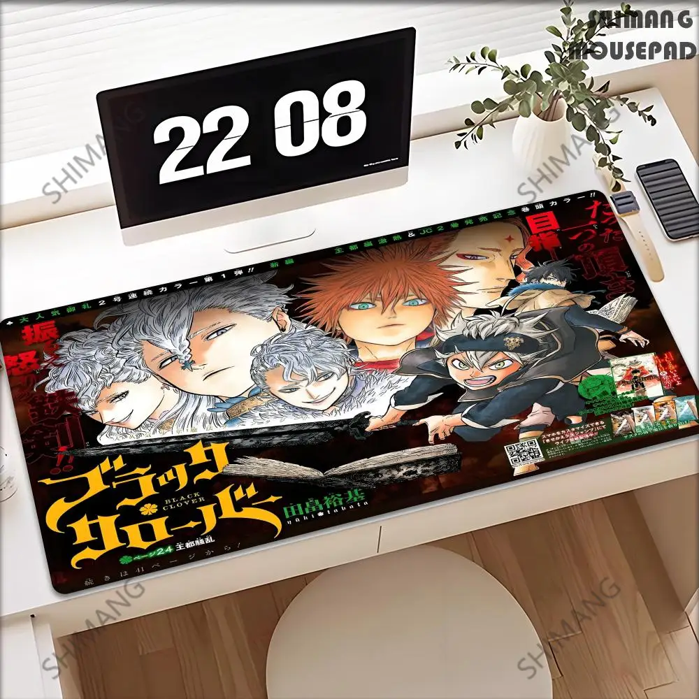 Black Clover Anime Computer Mouse Pad Gaming MousePad Large Mouse pad Gaming Accessory Mause Carpet PC Desk Mat keyboard pad