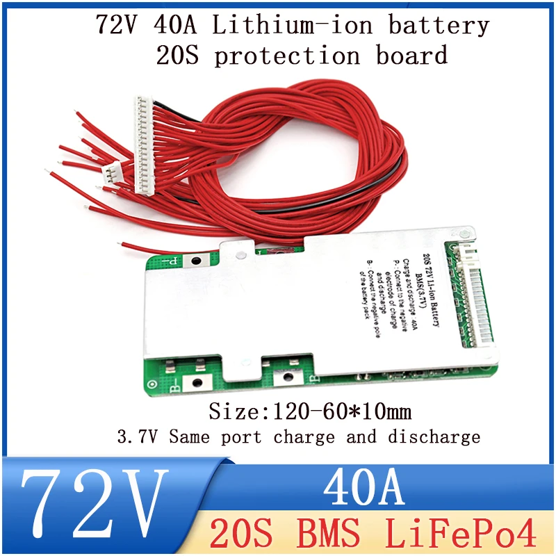 new 72V bms 20s 40a Lithium-Ionen-Batterie platine 3,7 V mit Batterie pack des Schutz waage platinen moduls