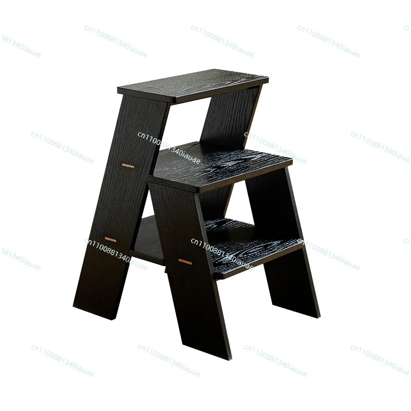 Solid Wood Ladder Stool Household Sofa Edge Multi-functional Double-layer Shelf Door Shoe Changing Stool Creative Small Bench